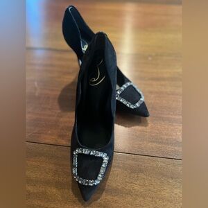 Sam Edelman Black Heels with Embellished Buckle, SZ 9